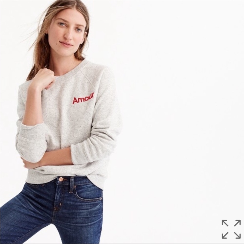 Jcrew Amour Sweatshirt top sweater in xs xsmall